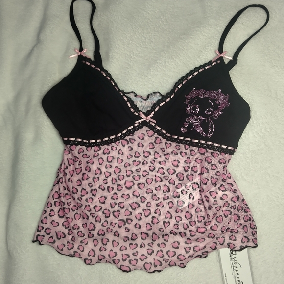 ROMWE Black and Pink Leopard Camisole - Picture 3 of 6